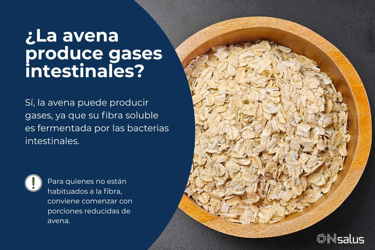 ¿La avena produce gases intestinales?
