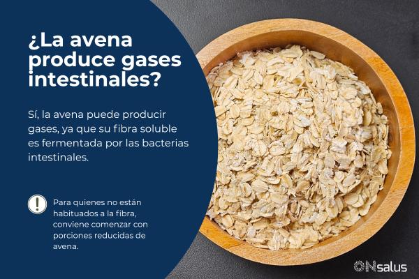 ¿La avena produce gases intestinales?