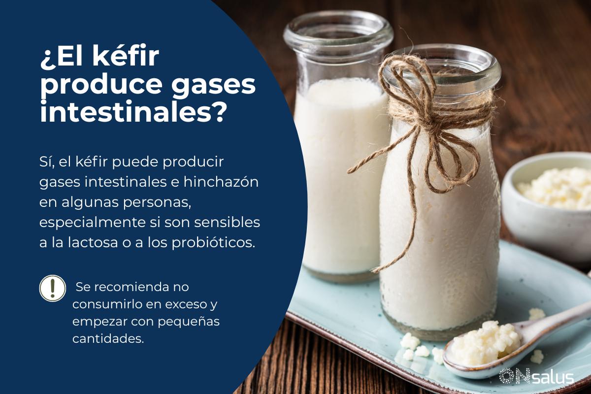 ¿El kéfir produce gases intestinales? Causas y soluciones