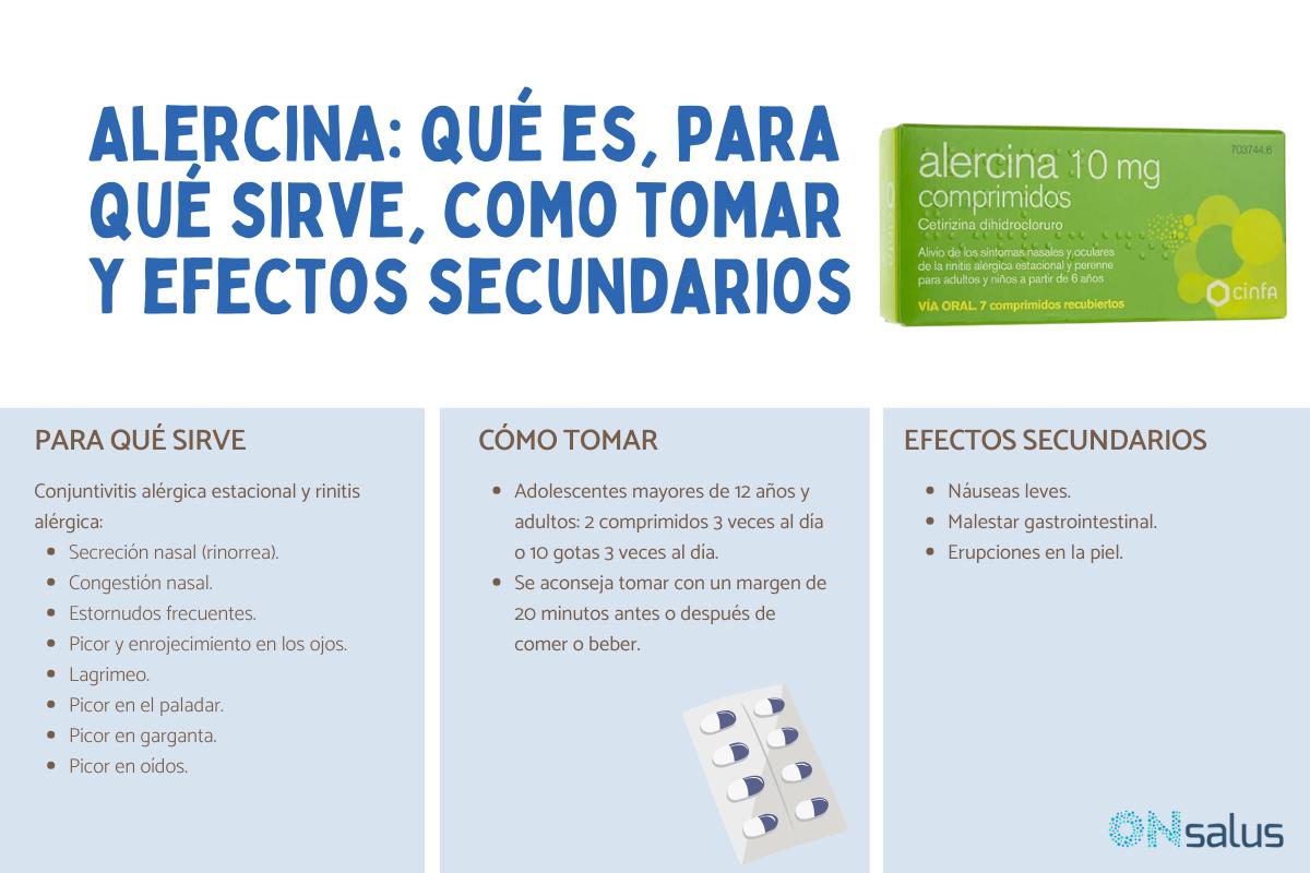 Alercina: qué es, para qué sirve, como tomar y efectos secundarios