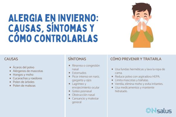 Alergia en invierno: causas, síntomas y cómo controlarlas