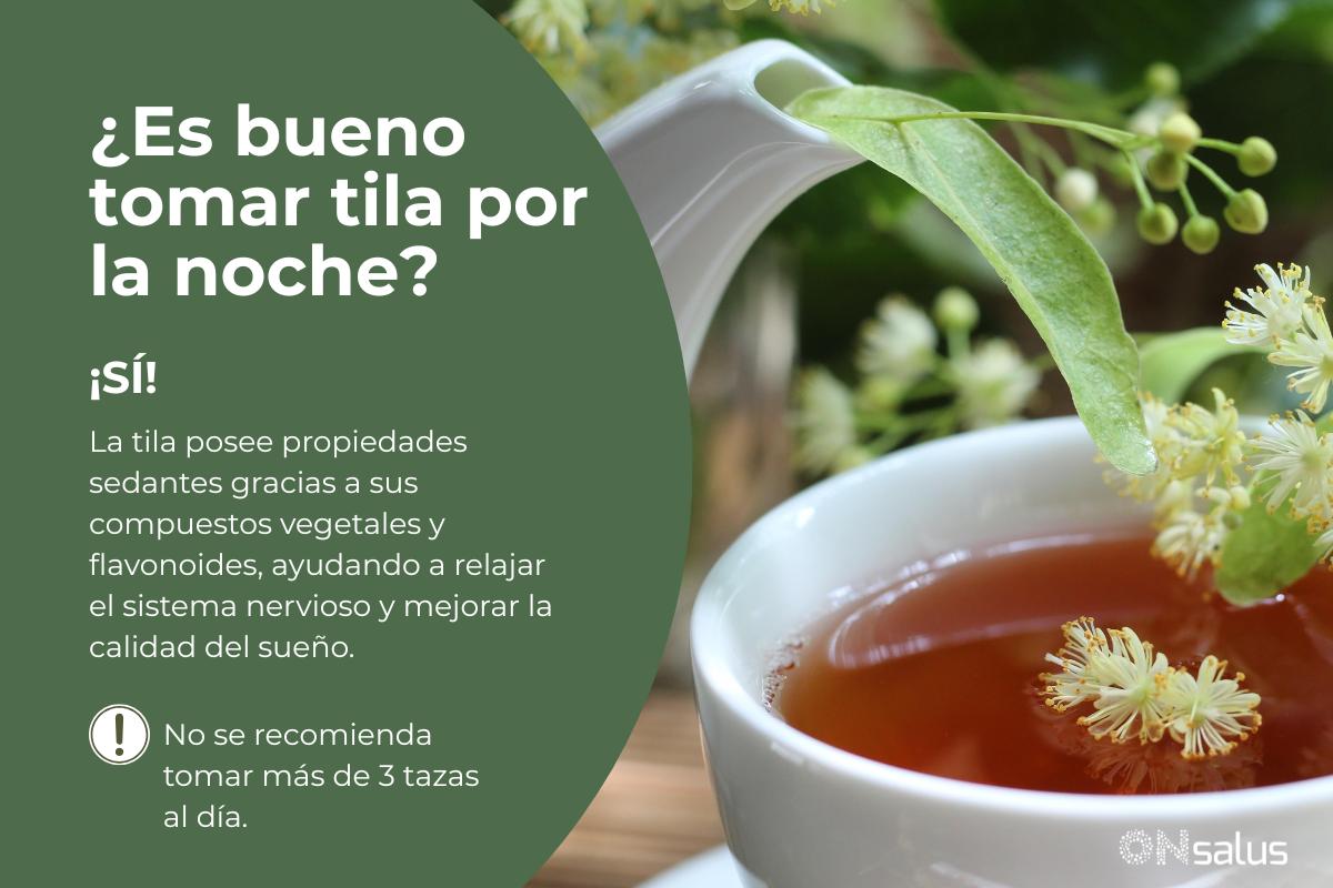 ¿Es bueno tomar tila por la noche?