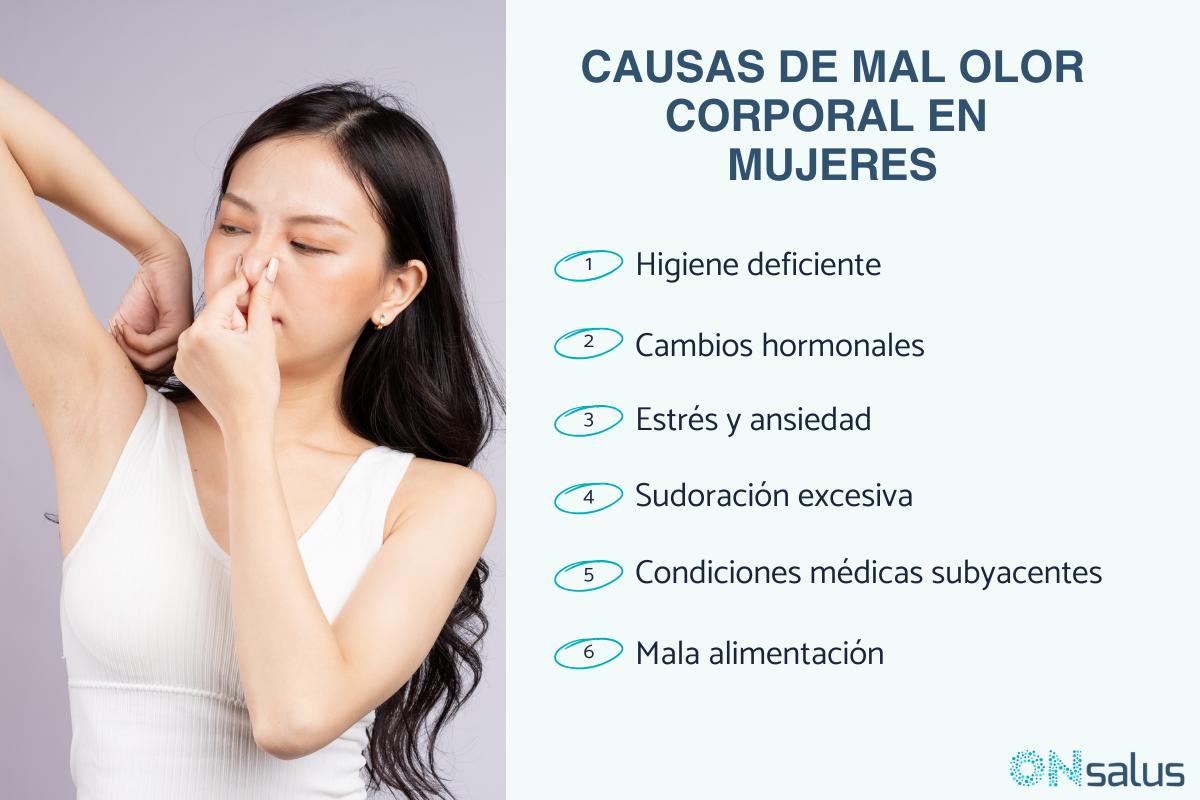 Mal olor corporal en mujeres: causas, tratamiento y cuidados