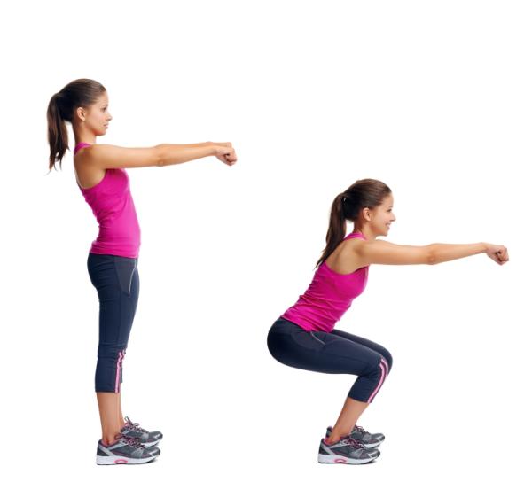 Trucos para fortalecer el abdomen - Haz sentadillas