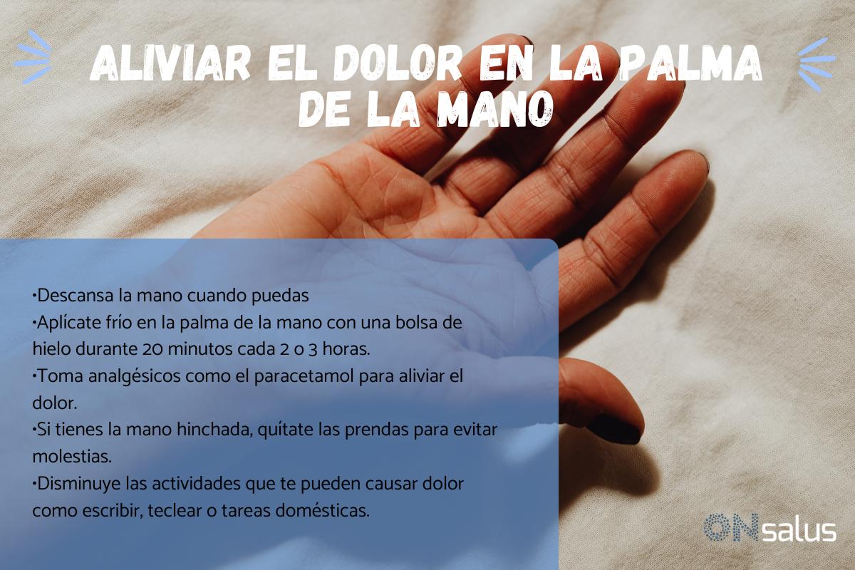 Dolor en la palma de la mano: causas y tratamiento