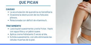 Granitos en los brazos que pican: causas y tratamiento